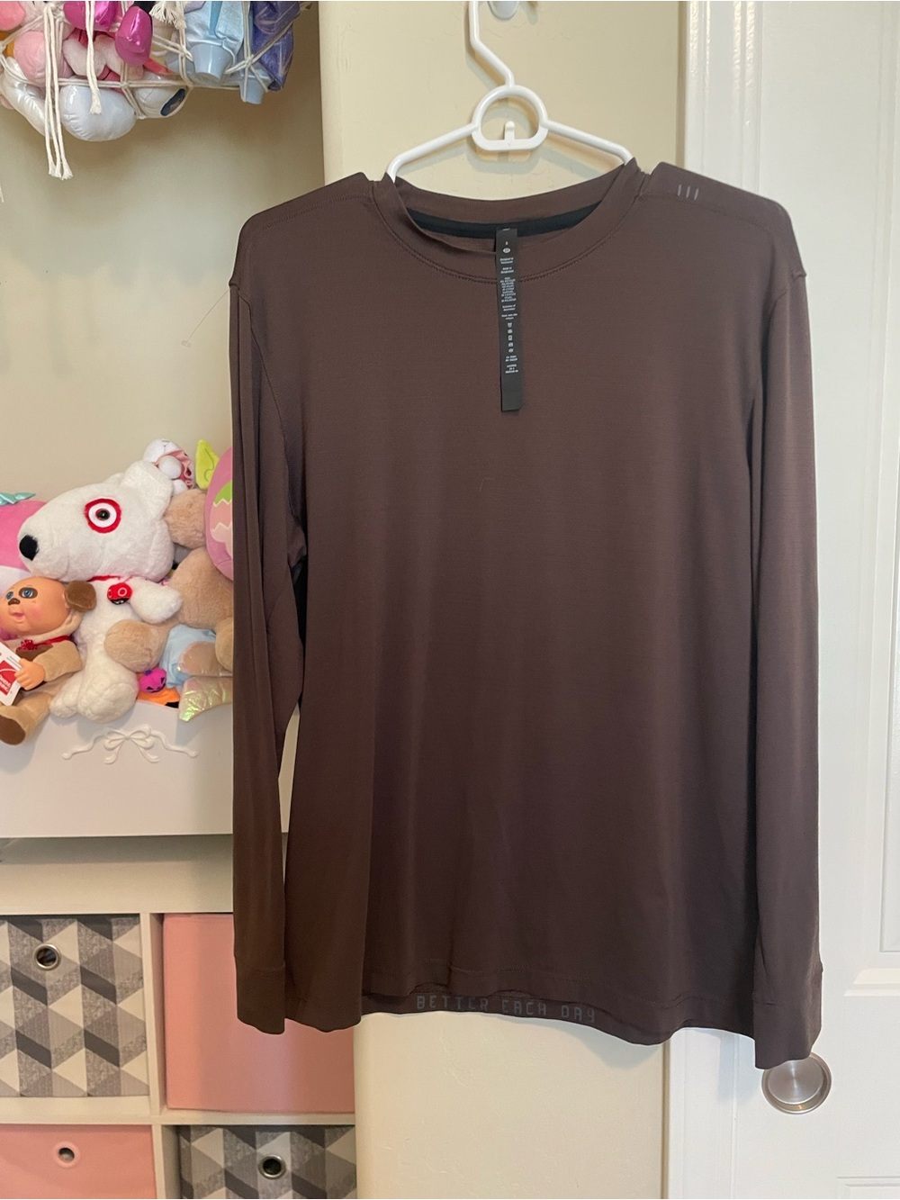 lululemon athletica Men's Crewneck Long Sleeve Shirt - Chocolate Brown